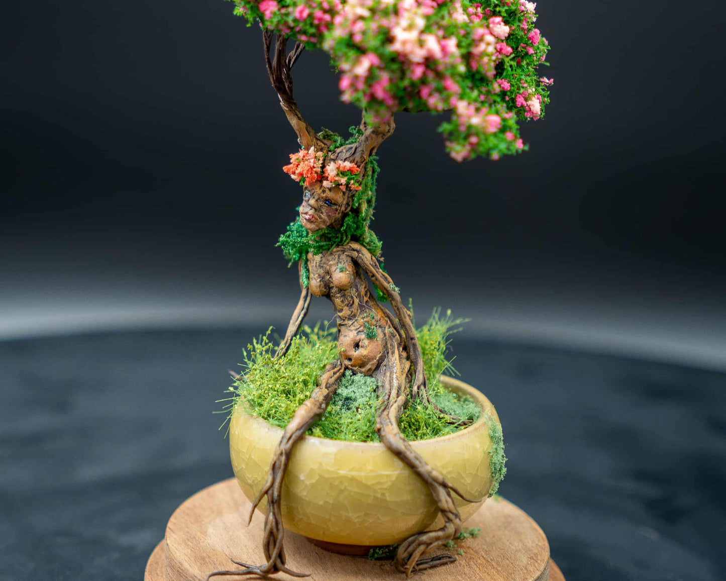 Bonsai Femme Ent sous globe